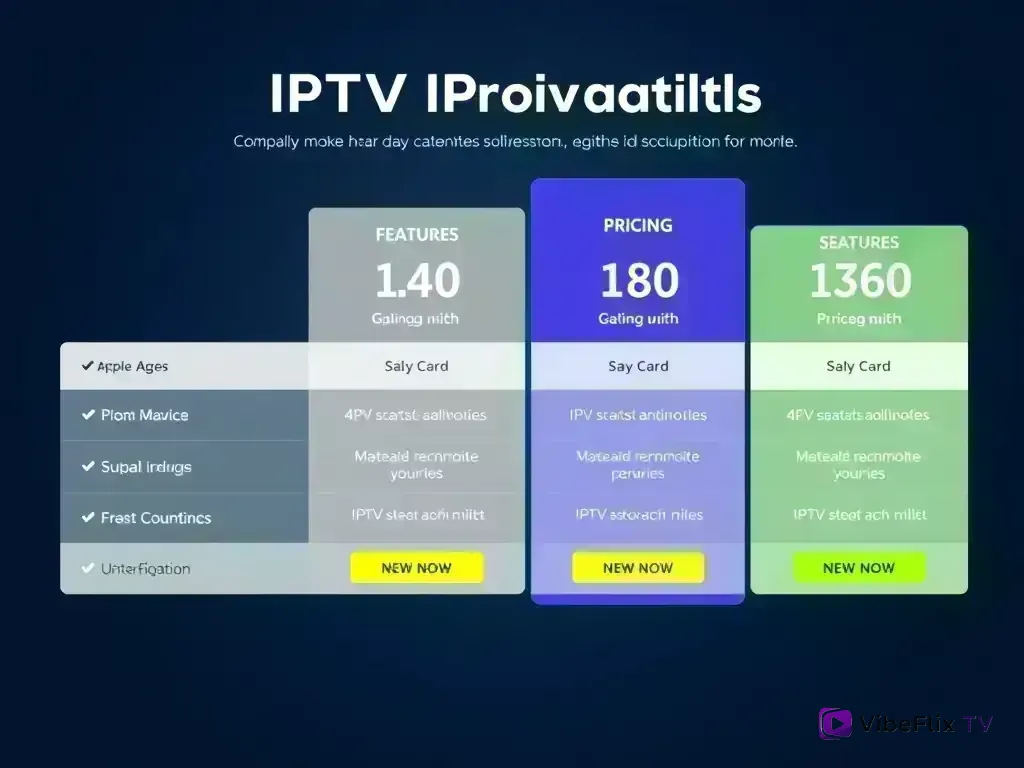 Visual comparison of Vibeflix TV pricing tiers